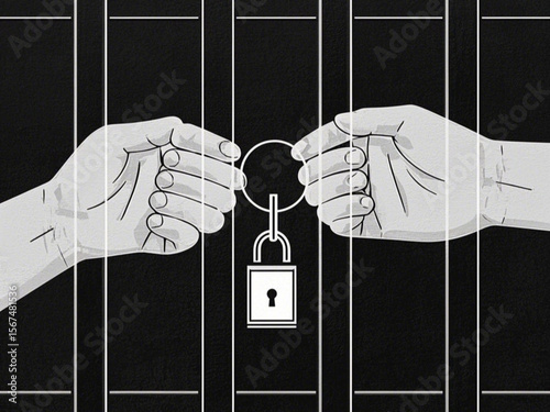 hand holding a padlock
