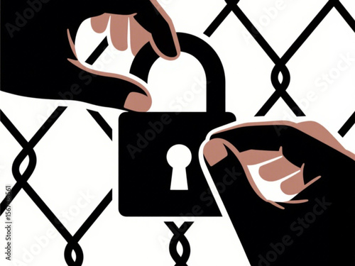 man with padlock