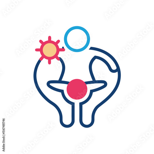 Bladder Pain Icon for Infection and Pressure Relief