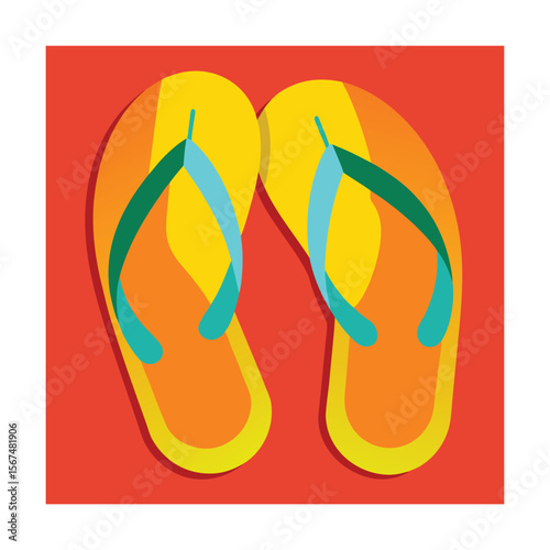 Cartoon Flip Flops with Fun Exaggerated Style