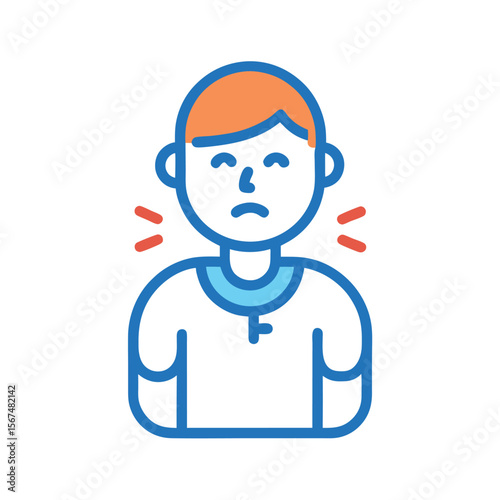 Body Ache and Chills Icon for Flu Symptoms