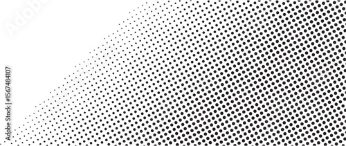 Black dots on white background with gradient effect pattern