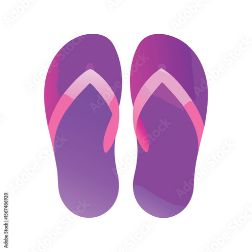Gradient Purple Flip Flops Featuring Smooth Color Transition