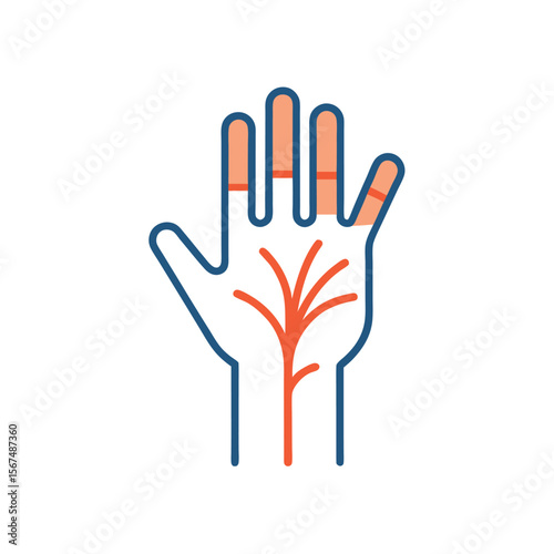 Hand Numbness Icon Indicating Nerve Issues and Poor Circulation