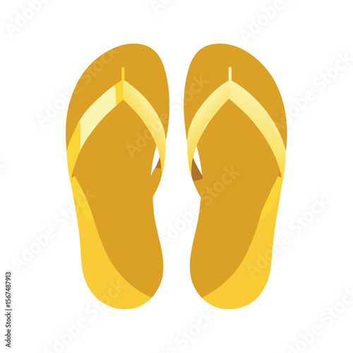 Metallic Gold Flip Flops with Shiny and Elegant Style