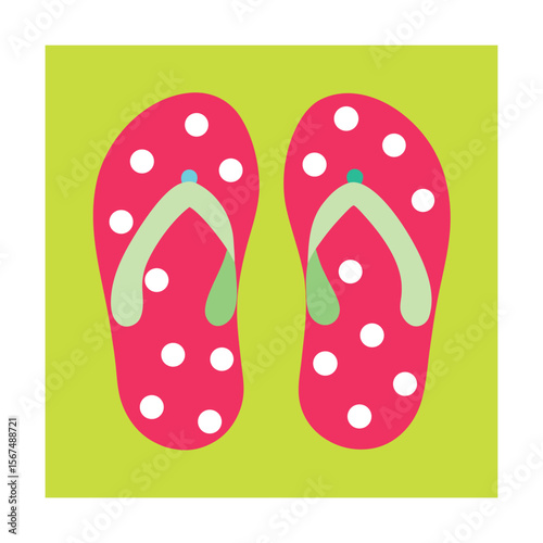 Polka Dot Flip Flops Playful Summer Footwear