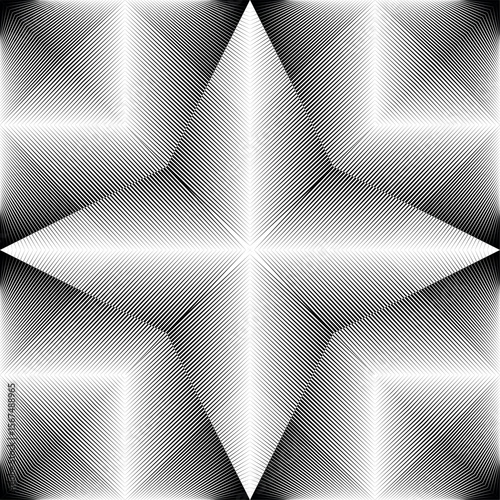 Основные RGB op art seamless geometric pattern, modern halftone lines background, vector decorative texture