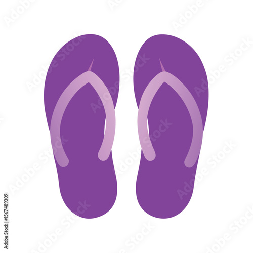 Violet Flip Flops Illustration for Summer Vibes