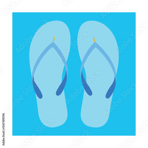 Sky Blue Flip Flops with Straps for Tropical Use