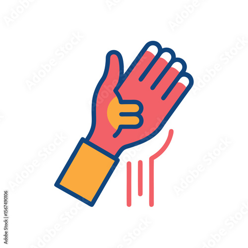 Wrist Pain Icon for Tendonitis or Overuse Injury