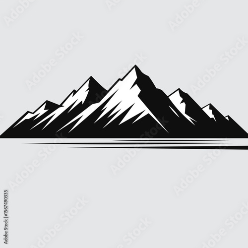 The design conveys a sense of adventure and the majesty of nature, making it ideal for themes related to exploration, travel, and the great outdoors.