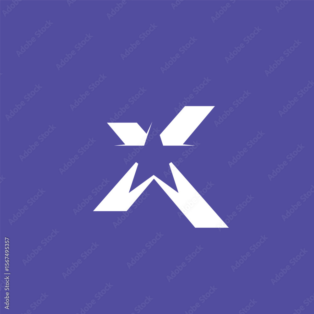 Fototapeta premium X letter logo design 