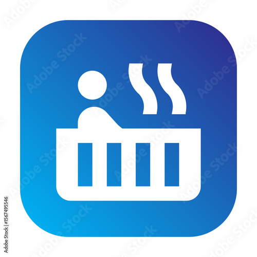 Hot tub icon indicating spa or wellness activities.