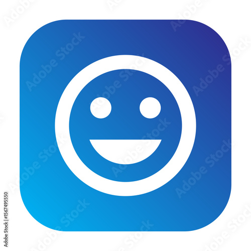 Smiley face representing happiness or emotions.