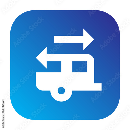 RV electric hookup icon for camping or RV travel.