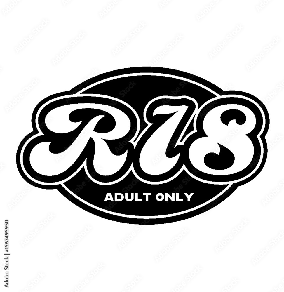 Obraz premium 年齢指定18マーク