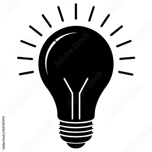 Smart Light Bulb  Electronic Device Icon Minimalist Vector AI Graphic for Digital and Web Design