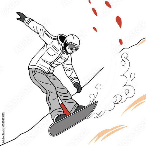 vector illustration of hockey player