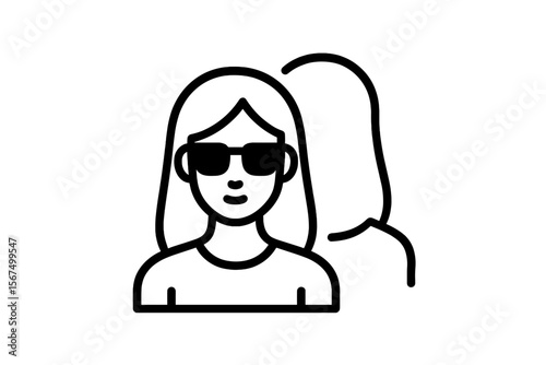 Stylish woman wearing sunglasses in a casual outfit enjoying a sunny day outdoors with friends at a park