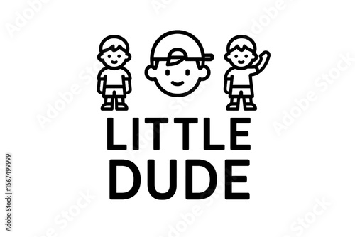 Creative illustration of a cheerful boy character with playful companions highlighting innocence and fun in a colorful design