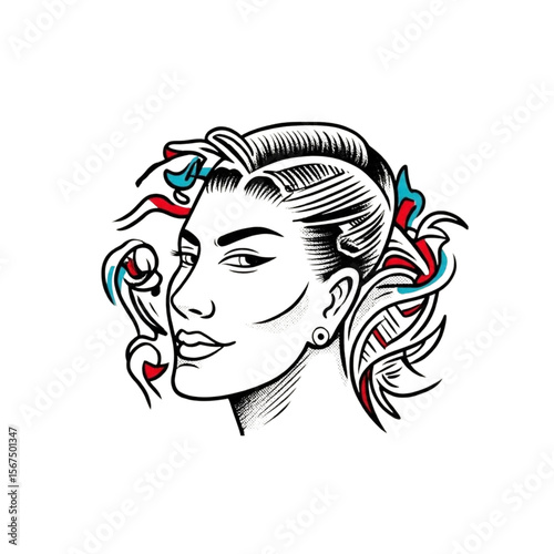 girl with flowers