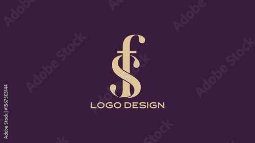 Elegant FS Monogram Logo Design – Luxury Serif Style Branding for Finance or Fashion
