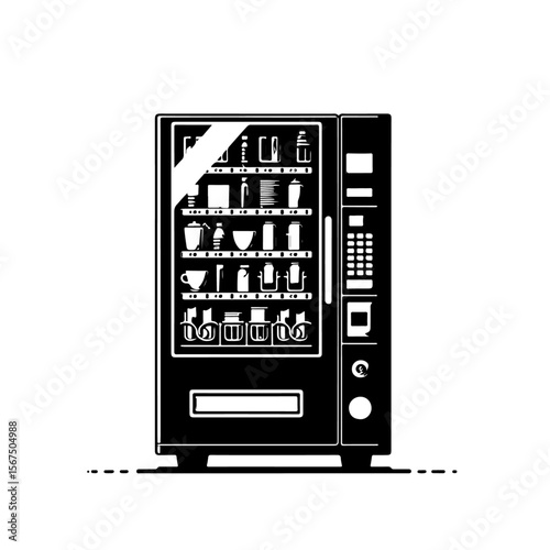 vending machine Silhouette , vending machine vector