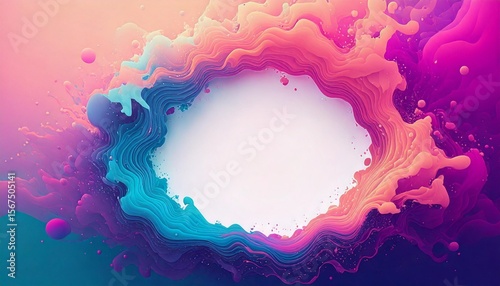 abstract colorful with waves and fluid pattern background simple and clear