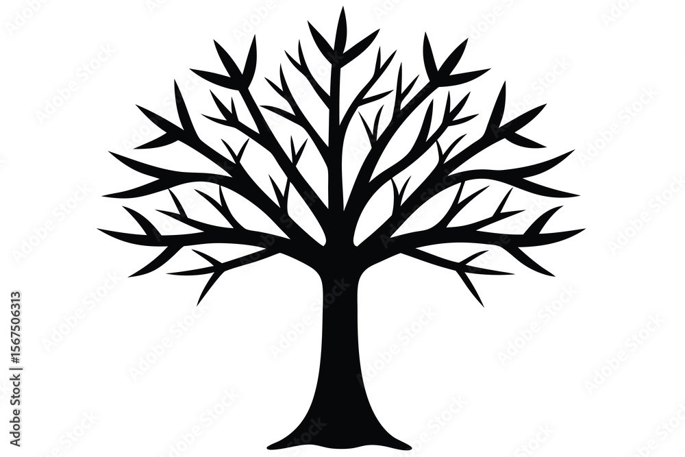 Obraz premium winter tree vector icon