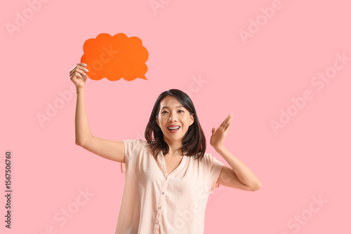 Beautiful Asian woman with ...