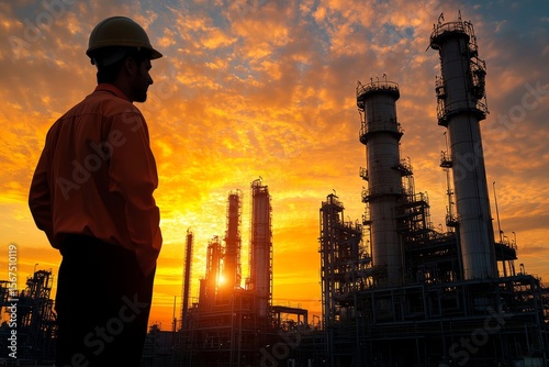 Construction worker and contractor shaking hands on a factory construction site, finalizing the details of the project, Generative AI