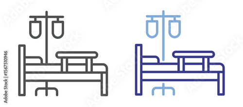 Hospital Bed Icon Color