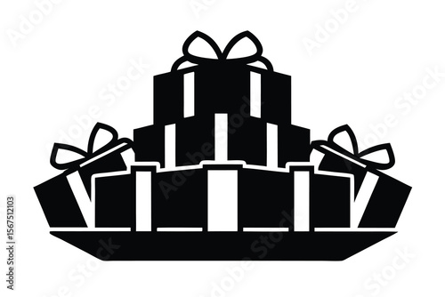 gift pile vector icon