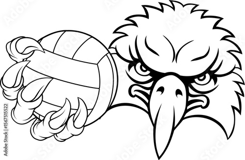 An eagle or hawk bird volle...