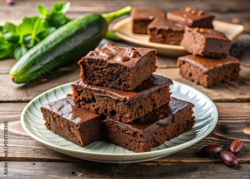 Chocolate Zucchini Brownie Plate