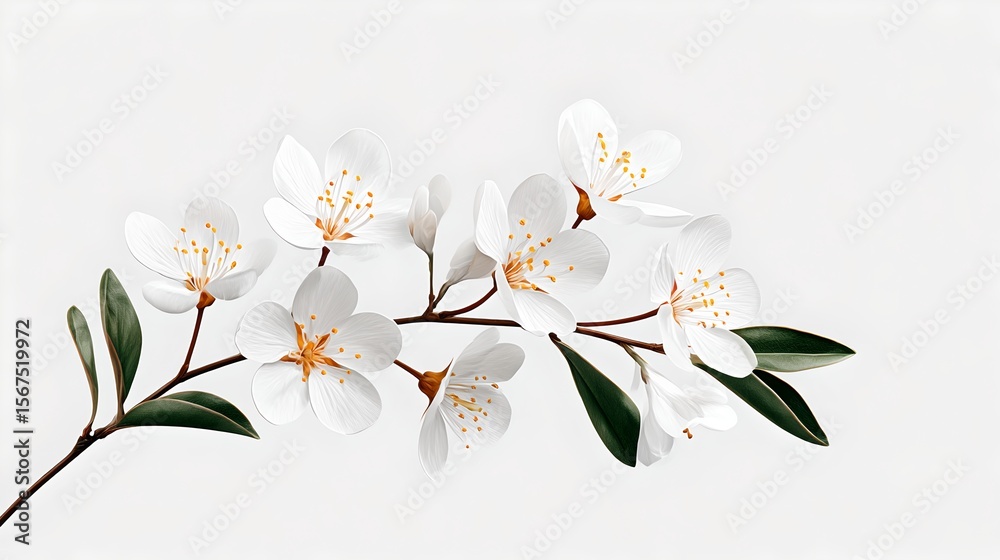 Fototapeta premium Elegant White Flower Branch for Decoration