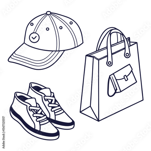 vector illustration of shopping bags