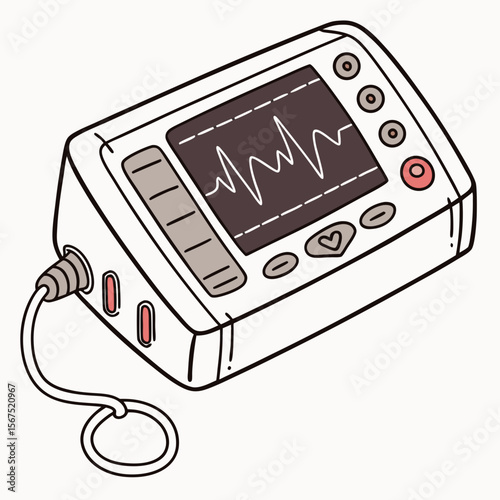 Medical monitor with heart rhythm display medical device electrocardiogram