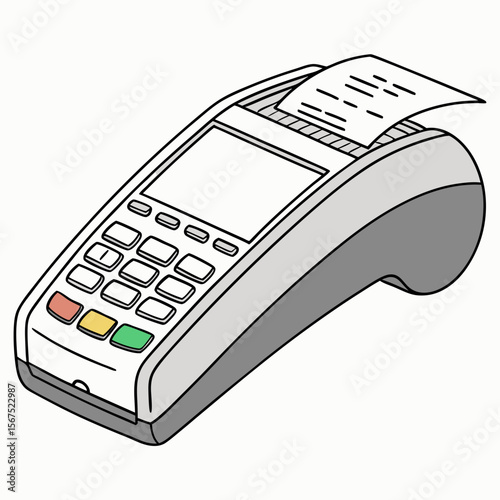 Portable payment terminal with receipt credit card machine point of sale