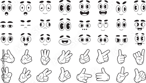 "Vintage Toon Hands & Faces Pack"

