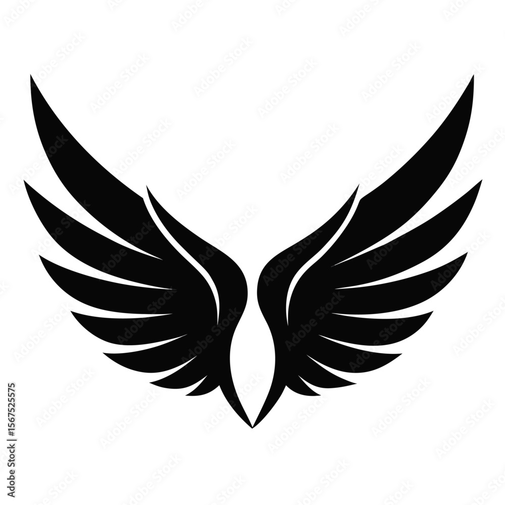 Obraz premium bird wings vector icon 