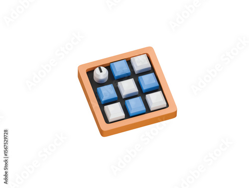 mechanical macropad icon 3d illustration render