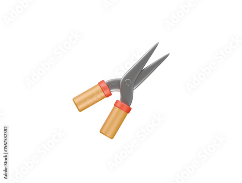 garden scissors icon 3d illustration render