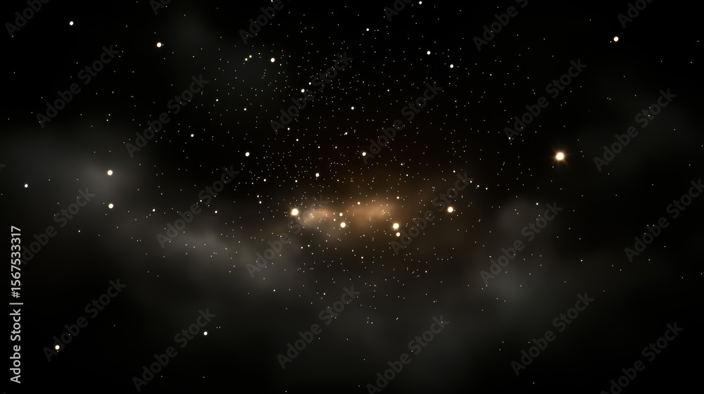Fototapeta premium A starry night sky with a few small, bright stars and a few larger, more prominent ones.