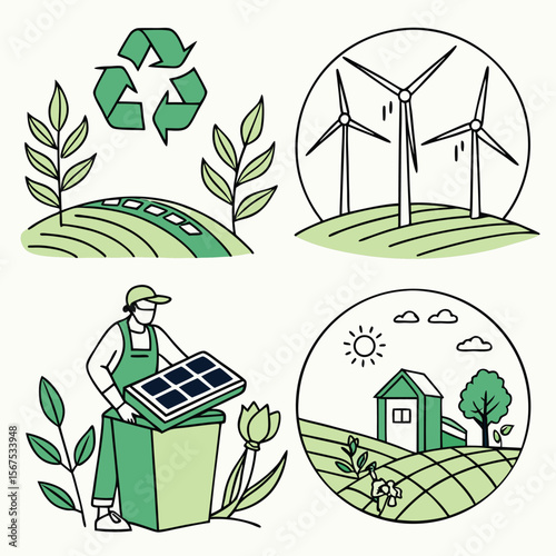 recycling symbol with recycle symbol