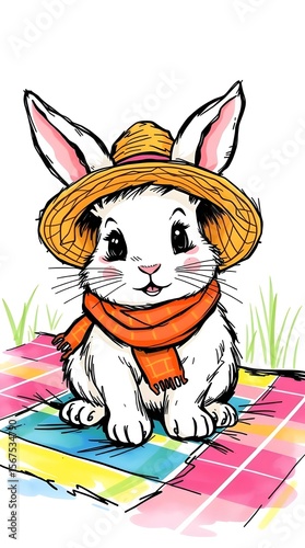 Bunny Wearing a Hat