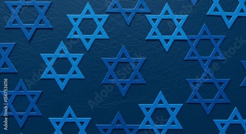 Wallpaper Mural Deep blue textured background, intricate star design Torontodigital.ca