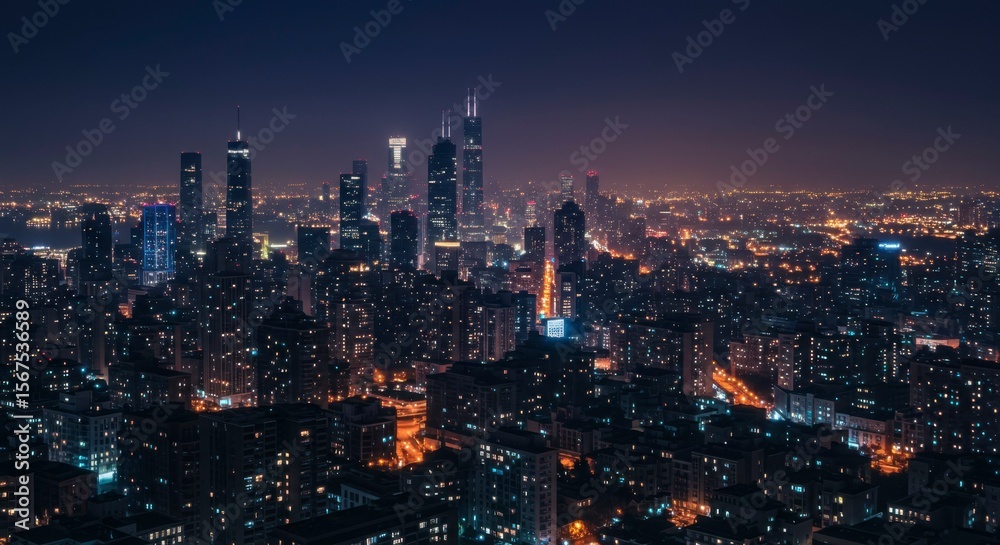 Fototapeta premium City lights at night (11)