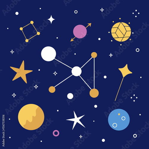 vector illustration of the moon