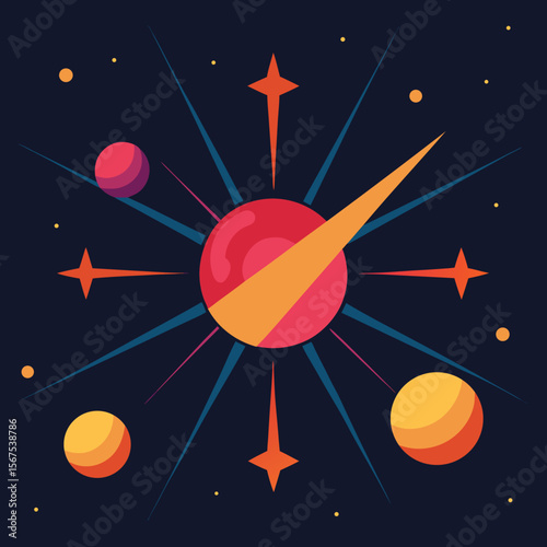 illustration of the moon